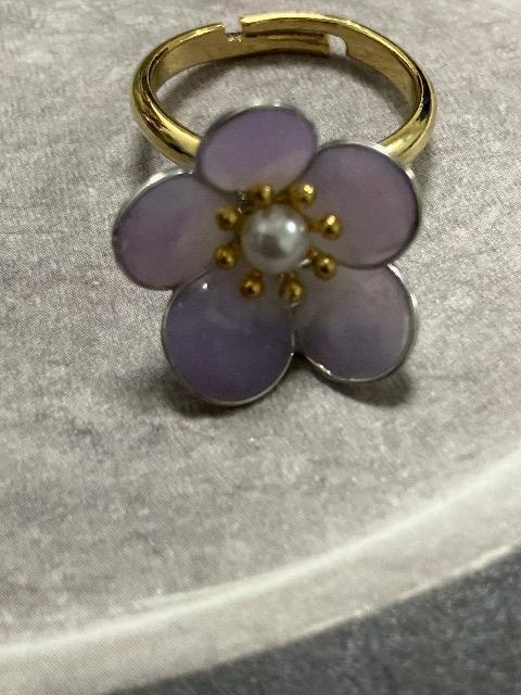 ハンドメイド レジン ネモフィラ 指輪 < 女性ファッション  ハンドメイド レジン ネモフィラ 指輪 < 女性ファッションの