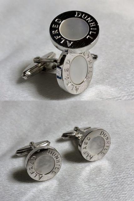 正規良 限定! Dunhillダンヒル ホワイトシェル×SV925 ロゴカフス カフリンクス ボタン ビジネス○スーツ < ブランド  正規良 限定! Dunhillダンヒル ホワイトシェル×SV925 ロゴカフス カフリンクス ボタン ビジネス○スーツ < ブランドの