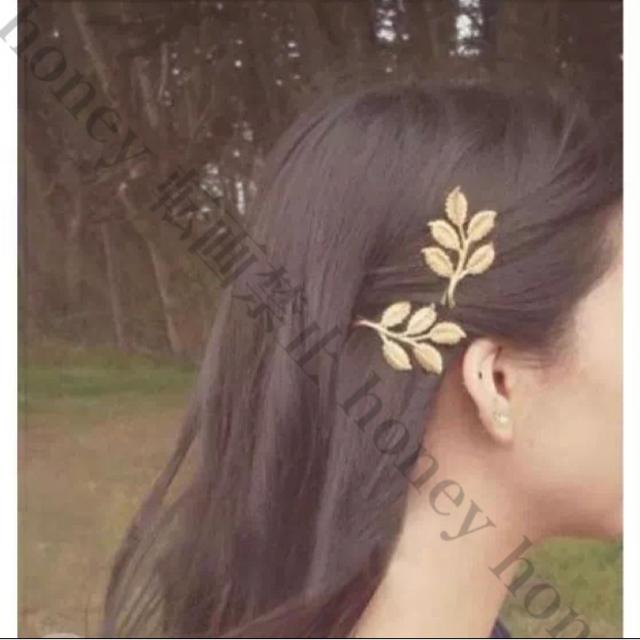 簡単オシャレ●ゴールドリーフピン●ヘアピン・ヘアアクセサリー < 女性アクセサリー/時計  簡単オシャレ●ゴールドリーフピン●ヘアピン・ヘアアクセサリー < 女性アクセサリー/時計の