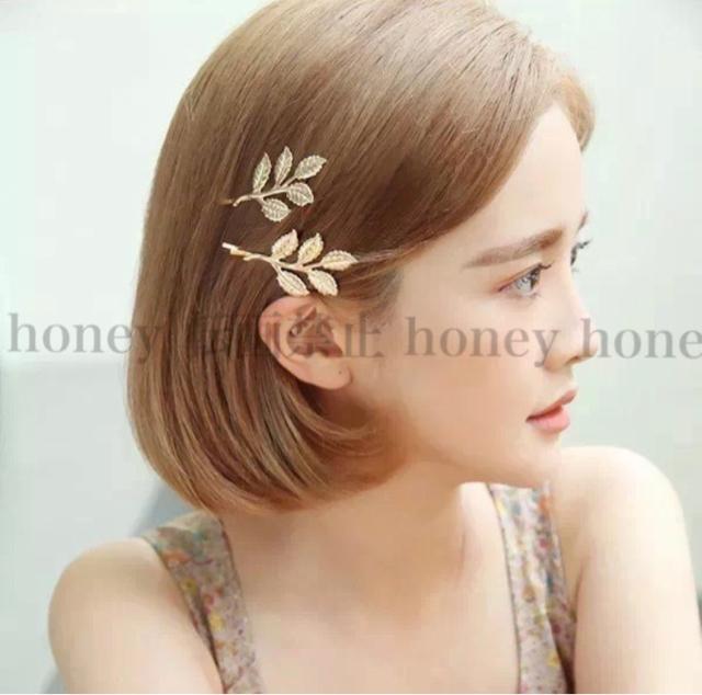 簡単オシャレ●ゴールドリーフピン●ヘアピン・ヘアアクセサリー < 女性アクセサリー/時計  簡単オシャレ●ゴールドリーフピン●ヘアピン・ヘアアクセサリー < 女性アクセサリー/時計の
