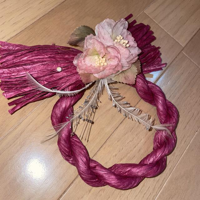 オシャレしめ縄 リース ワインレッド インテリアA < インテリア/ライフ  オシャレしめ縄 リース ワインレッド インテリアA < インテリア/ライフの