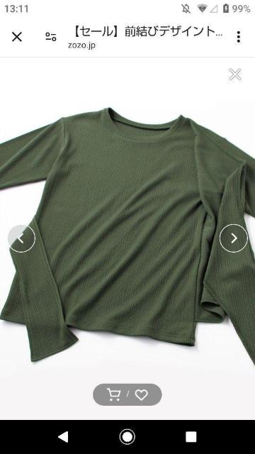 【定価4620円】alotta 前結びリボンニットトップス カーキ サイズLL < 女性ファッション  【定価4620円】alotta 前結びリボンニットトップス カーキ サイズLL < 女性ファッションの