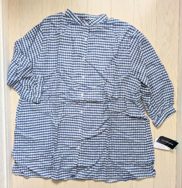 M★KILORUAN★テンセル★ブロックチェックブラウス★新品★送料無料 < 女性ファッション  M★KILORUAN★テンセル★ブロックチェックブラウス★新品★送料無料  < 女性ファッションの