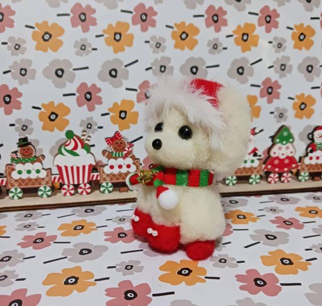 クリスマス帽子が似合うマルチーズ 羊毛フェルト < ペット/手芸/園芸 クリスマス帽子が似合うマルチーズ 羊毛フェルト < ペット/手芸/園芸の