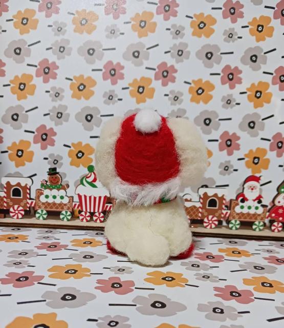 クリスマス帽子が似合うマルチーズ 羊毛フェルト < ペット/手芸/園芸 クリスマス帽子が似合うマルチーズ 羊毛フェルト < ペット/手芸/園芸の