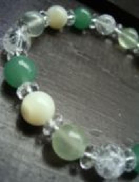 アベンチュリンxプレナイトxクラック水晶xマザーオブパール < 男性アクセサリー/時計  アベンチュリンxプレナイトxクラック水晶xマザーオブパール < 男性アクセサリー/時計の