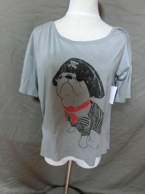 USA製アメカジ★VANS★バンズゆったり作り DOGプリントT US M 灰 < 女性ファッション  USA製アメカジ★VANS★バンズゆったり作り DOGプリントT US M 灰  < 女性ファッションの