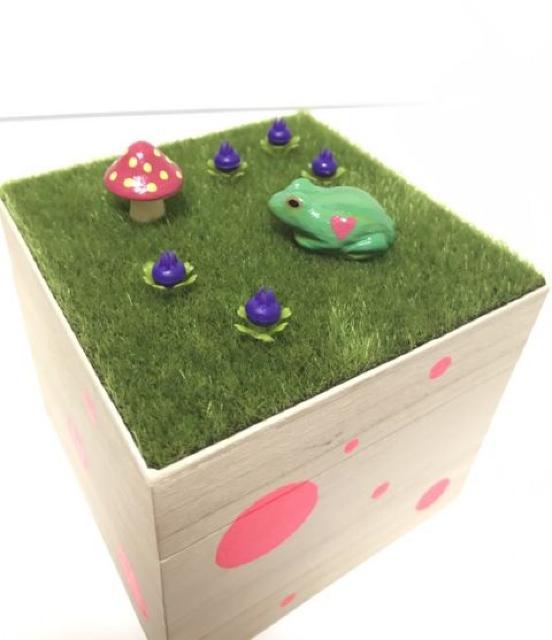 hハンドメイド〓カエル&キノコ〓ビビッドドット〓木製小物入れBOX < ペット/手芸/園芸 hハンドメイド〓カエル&キノコ〓ビビッドドット〓木製小物入れBOX < ペット/手芸/園芸の