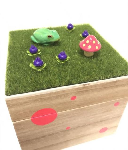 hハンドメイド〓カエル&キノコ〓ビビッドドット〓木製小物入れBOX < ペット/手芸/園芸 hハンドメイド〓カエル&キノコ〓ビビッドドット〓木製小物入れBOX < ペット/手芸/園芸の