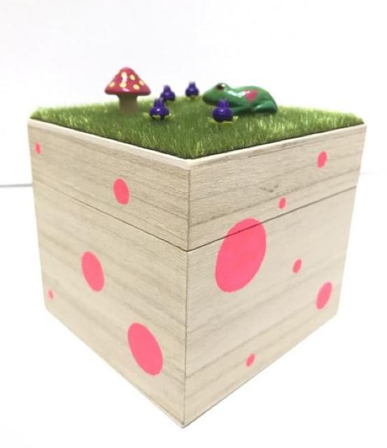 hハンドメイド〓カエル&キノコ〓ビビッドドット〓木製小物入れBOX < ペット/手芸/園芸 hハンドメイド〓カエル&キノコ〓ビビッドドット〓木製小物入れBOX < ペット/手芸/園芸の