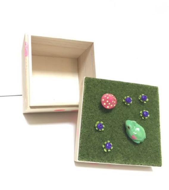 hハンドメイド〓カエル&キノコ〓ビビッドドット〓木製小物入れBOX < ペット/手芸/園芸 hハンドメイド〓カエル&キノコ〓ビビッドドット〓木製小物入れBOX < ペット/手芸/園芸の