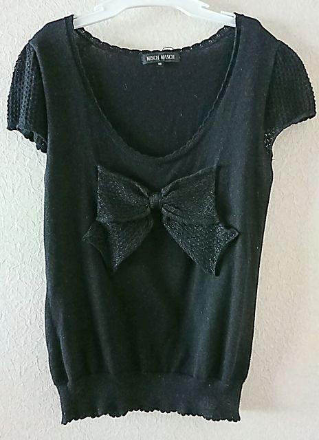 MISCH MASCH半袖ニット sweetリボン38 < ブランド MISCH MASCH半袖ニット sweetリボン38 < ブランドの