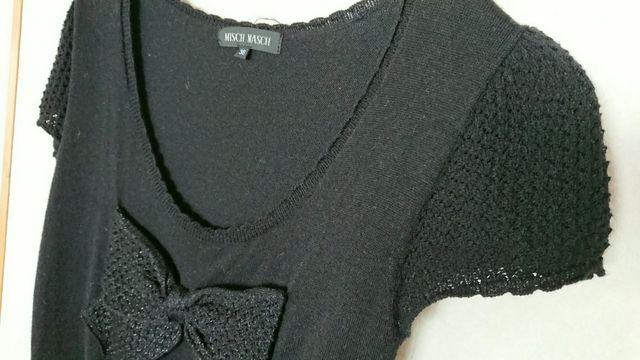 MISCH MASCH半袖ニット sweetリボン38 < ブランド MISCH MASCH半袖ニット sweetリボン38 < ブランドの