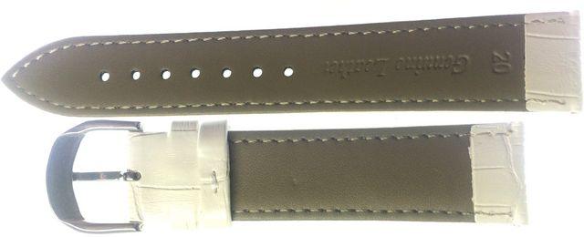 Ounier社製 牛革時計バンド ホワイト 20mm ベルト 腕 替え シンプル 普段 オフィス 予備 交換 大人っぽい おしゃれ < 男性アクセサリー/時計  Ounier社製 牛革時計バンド ホワイト 20mm ベルト 腕 替え シンプル 普段 オフィス 予備 交換 大人っぽい おしゃれ < 男性アクセサリー/時計の