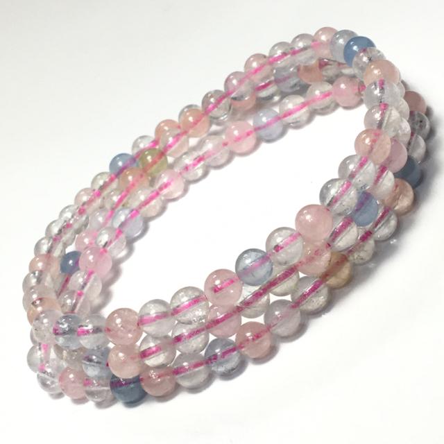 高品質クリアタイプ ミックスベリル 3連 長さ55cm 内径17cm < 女性アクセサリー/時計  高品質クリアタイプ ミックスベリル 3連 長さ55cm 内径17cm < 女性アクセサリー/時計の