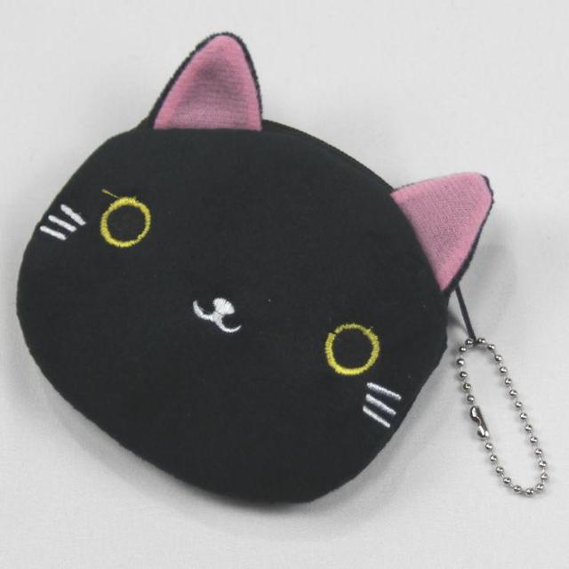 ★千円ポッキリ!猫柄小銭入れ コインケース ミニポーチ 小物入れ おもしろ 財布 かわいい 黒 < 女性ファッション  ★千円ポッキリ!猫柄小銭入れ コインケース ミニポーチ 小物入れ おもしろ 財布 かわいい 黒 < 女性ファッションの