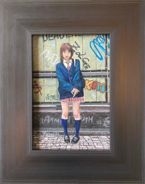 絵画 水彩画 ガッシュ水彩・透明水彩『女子高生』新品・真作保証 原画 < ホビー 絵画 水彩画 ガッシュ水彩・透明水彩『女子高生』新品・真作保証 原画 < ホビーの