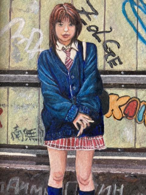 絵画 水彩画 ガッシュ水彩・透明水彩『女子高生』新品・真作保証 原画 < ホビー 絵画 水彩画 ガッシュ水彩・透明水彩『女子高生』新品・真作保証 原画 < ホビーの