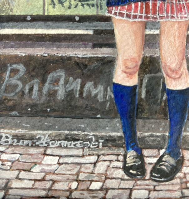 絵画 水彩画 ガッシュ水彩・透明水彩『女子高生』新品・真作保証 原画 < ホビー 絵画 水彩画 ガッシュ水彩・透明水彩『女子高生』新品・真作保証 原画 < ホビーの