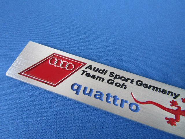 ●Audi アウディsport Team quattroアルミ着色B エンブレム < 自動車/バイク ●Audi アウディsport Team quattroアルミ着色B エンブレム < 自動車/バイク
