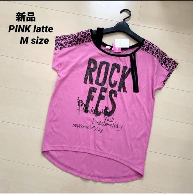 新品 PINK latte プルオーバー レオパード半袖Tシャツ < ブランド  新品 PINK latte プルオーバー レオパード半袖Tシャツ < ブランドの