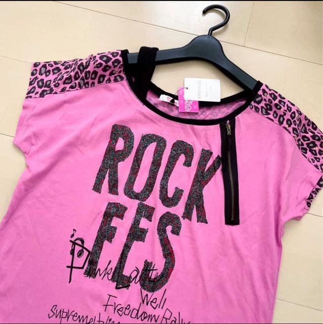 新品 PINK latte プルオーバー レオパード半袖Tシャツ < ブランド  新品 PINK latte プルオーバー レオパード半袖Tシャツ < ブランドの