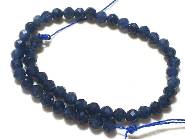 天然石★サファイヤ 4mm 64面カット 半連  < 女性アクセサリー/時計  天然石★サファイヤ 4mm 64面カット 半連   < 女性アクセサリー/時計の