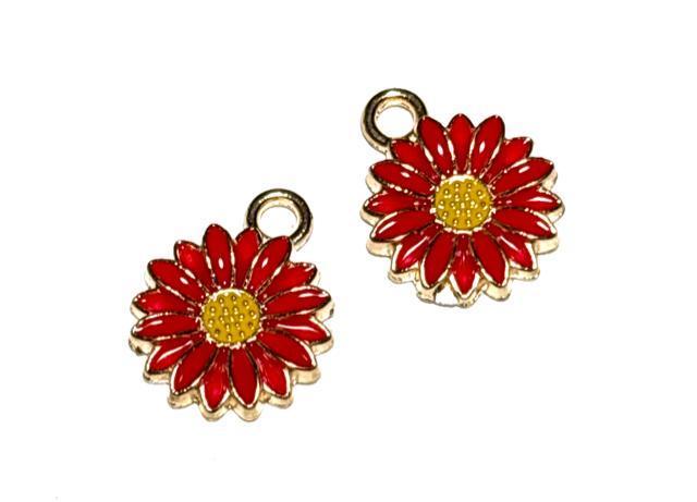 513マーガレット系のお花 赤2個 植物 金属チャーム エナメルパーツ < ペット/手芸/園芸 513マーガレット系のお花 赤2個 植物 金属チャーム エナメルパーツ < ペット/手芸/園芸の