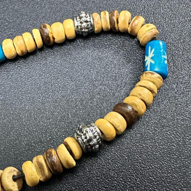 【SAAD】ホワイトハーツ/ウッド ゴムブレスレット 2点セット < 男性アクセサリー/時計 【SAAD】ホワイトハーツ/ウッド ゴムブレスレット 2点セット < 男性アクセサリー/時計の