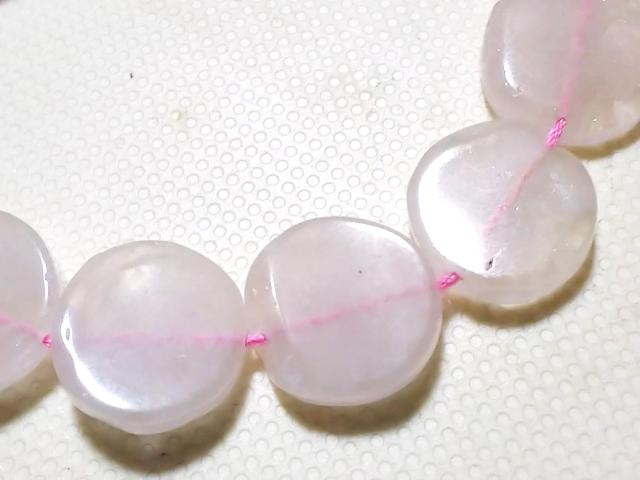 天然石★ローズクォーツ コイン 半連 < 女性アクセサリー/時計 天然石★ローズクォーツ コイン 半連 < 女性アクセサリー/時計の