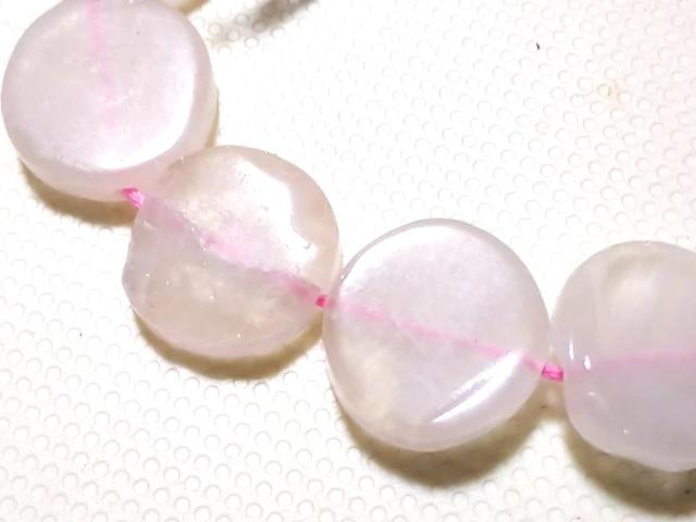天然石★ローズクォーツ コイン 半連 < 女性アクセサリー/時計 天然石★ローズクォーツ コイン 半連 < 女性アクセサリー/時計の