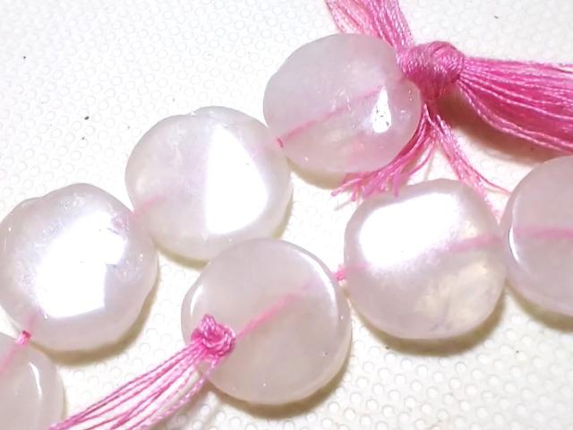 天然石★ローズクォーツ コイン 半連 < 女性アクセサリー/時計 天然石★ローズクォーツ コイン 半連 < 女性アクセサリー/時計の