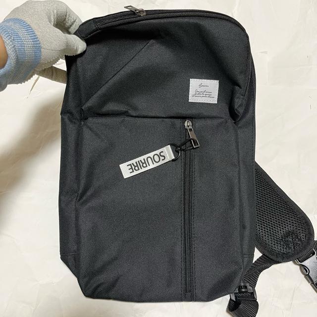 【軽量】SOURIRE ボディバッグ ブラック 500mlペットボトル収納可 < 男性ファッション 【軽量】SOURIRE ボディバッグ ブラック 500mlペットボトル収納可 < 男性ファッションの