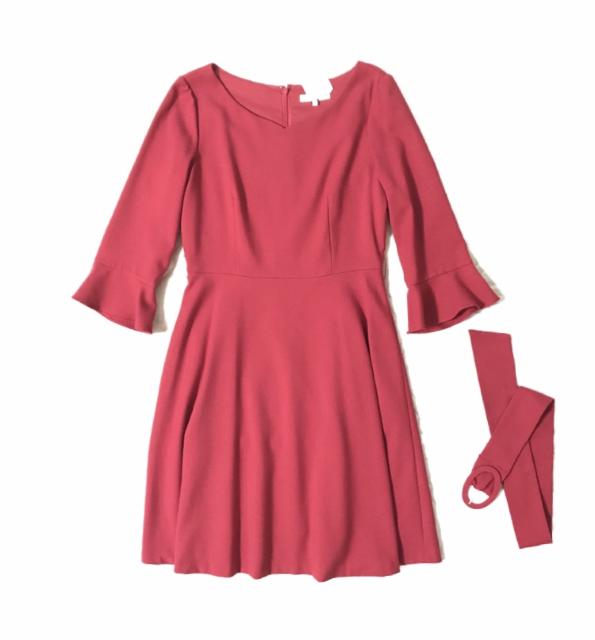 プロポーションPBD〓デートパーティー七分袖ワンピースドレス〓赤(L)新品〓 < ブランド プロポーションPBD〓デートパーティー七分袖ワンピースドレス〓赤(L)新品〓 < ブランドの