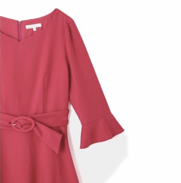 プロポーションPBD〓デートパーティー七分袖ワンピースドレス〓赤(L)新品〓 < ブランド プロポーションPBD〓デートパーティー七分袖ワンピースドレス〓赤(L)新品〓 < ブランドの