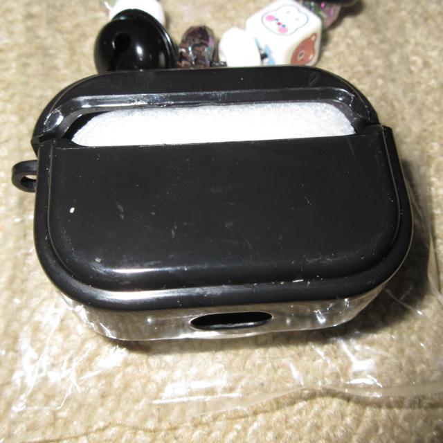 未使用☆ハローキティ*AirPods Pro用ケース*キーホルダー付き(ブラック)デコ素材 < 家電/AV  未使用☆ハローキティ*AirPods Pro用ケース*キーホルダー付き(ブラック)デコ素材 < 家電/AVの