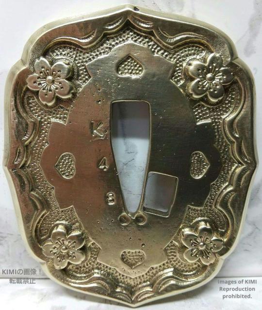 九八式軍刀の鍔 真鍮製 桜 九八式軍刀 K48 Gunto Tsuba 軍装美術 98式軍刀 旧日本軍 Type 98 milit < インテリア/ライフ  九八式軍刀の鍔 真鍮製 桜 九八式軍刀 K48 Gunto Tsuba 軍装美術 98式軍刀 旧日本軍 Type 98 milit  < インテリア/ライフの