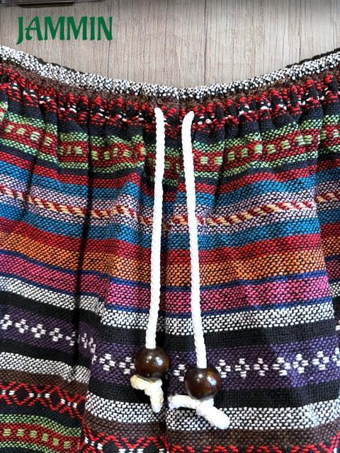 織り柄ショートパンツ ハーフパンツ エスニック アジアン ヒッピー ゆったりめ < 男性ファッション  織り柄ショートパンツ ハーフパンツ エスニック アジアン ヒッピー ゆったりめ < 男性ファッションの