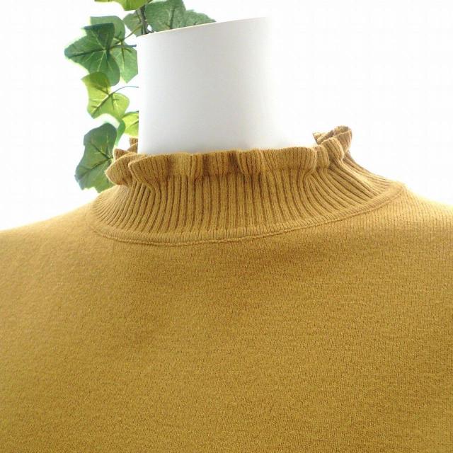 新品 9474 ML フリル ハイネック ニット セーター 秋 冬 くすみマスタード メロウフリル もっちもち ストレッチ < 女性ファッション 新品 9474 ML フリル ハイネック ニット セーター 秋 冬 くすみマスタード メロウフリル もっちもち ストレッチ < 女性ファッションの