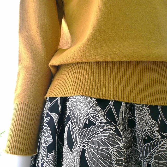 新品 9474 ML フリル ハイネック ニット セーター 秋 冬 くすみマスタード メロウフリル もっちもち ストレッチ < 女性ファッション 新品 9474 ML フリル ハイネック ニット セーター 秋 冬 くすみマスタード メロウフリル もっちもち ストレッチ < 女性ファッションの