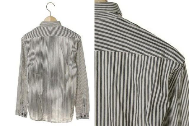 ☆バーバリーブラックレーベル ストライプ 長袖シャツ/メンズ/1(S) < ブランド ☆バーバリーブラックレーベル ストライプ 長袖シャツ/メンズ/1(S) < ブランドの