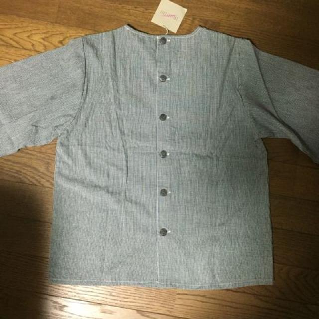 バックボタン ふんわりブラウス 細かいチェック 日本製 < 女性ファッション  バックボタン ふんわりブラウス 細かいチェック 日本製 < 女性ファッションの