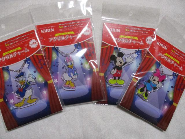 KIRIN ディズニーデザイン アクリルチャーム 4全種セット ミッキー ミニー ドナルド  デイジー キリン < アニメ/コミック/キャラクター  KIRIN ディズニーデザイン アクリルチャーム 4全種セット ミッキー ミニー ドナルド  デイジー キリン  < アニメ/コミック/キャラクターの