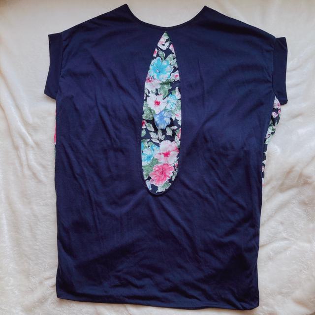 THE SHOP TK 花柄 脇 背中見せ クリスタル ドルマン カットソー F N2m < 女性ファッション  THE SHOP TK 花柄 脇 背中見せ クリスタル ドルマン カットソー F N2m < 女性ファッションの