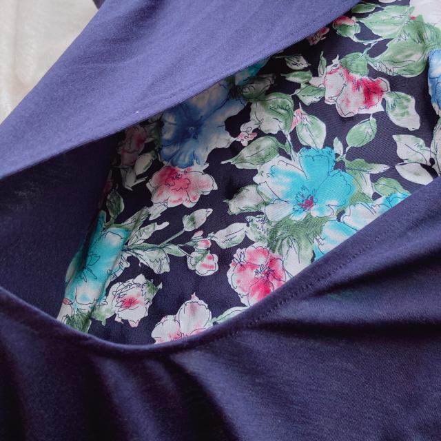 THE SHOP TK 花柄 脇 背中見せ クリスタル ドルマン カットソー F N2m < 女性ファッション  THE SHOP TK 花柄 脇 背中見せ クリスタル ドルマン カットソー F N2m < 女性ファッションの