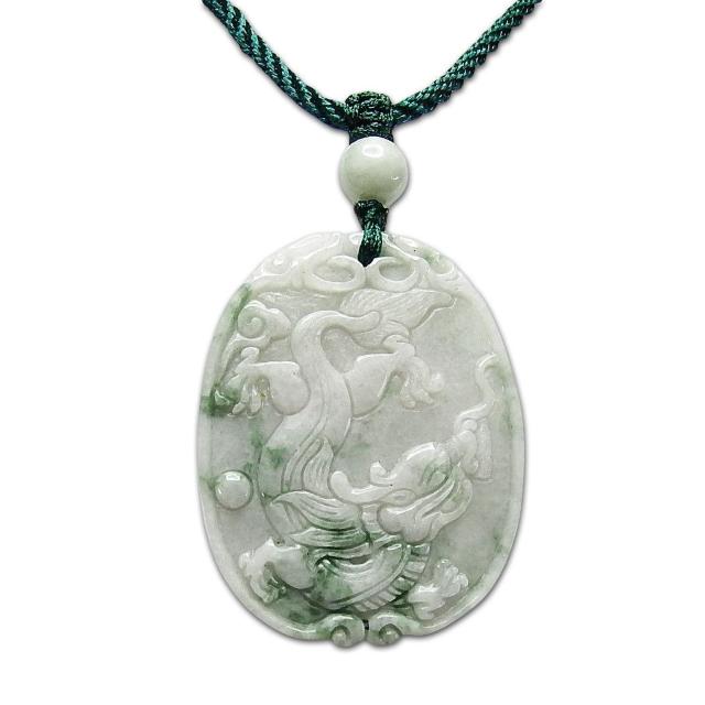 飛龍乗雲彫り良質ひすい本翡翠天然石ネックレス出世仕事運財運 < 男性アクセサリー/時計  飛龍乗雲彫り良質ひすい本翡翠天然石ネックレス出世仕事運財運  < 男性アクセサリー/時計の
