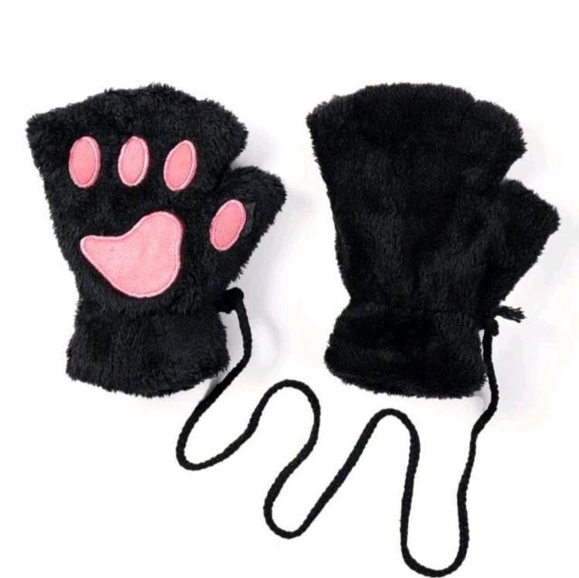 新品★にゃんこ肉球指出し手袋/ブラック < 女性ファッション  新品★にゃんこ肉球指出し手袋/ブラック < 女性ファッションの