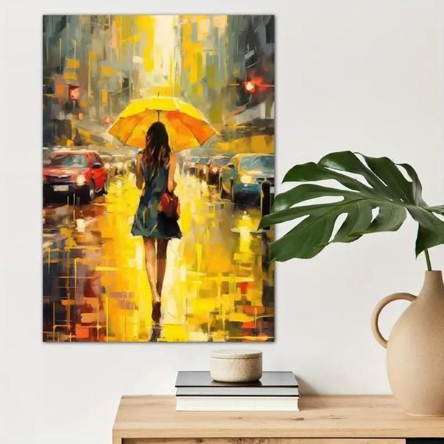 お試し価格890円★イエローアンブレラポスター キャンバスウォールアート ホームデコレーション用 水彩風ポスター 40×60cm < インテリア/ライフ  お試し価格890円★イエローアンブレラポスター キャンバスウォールアート ホームデコレーション用 水彩風ポスター 40×60cm < インテリア/ライフの