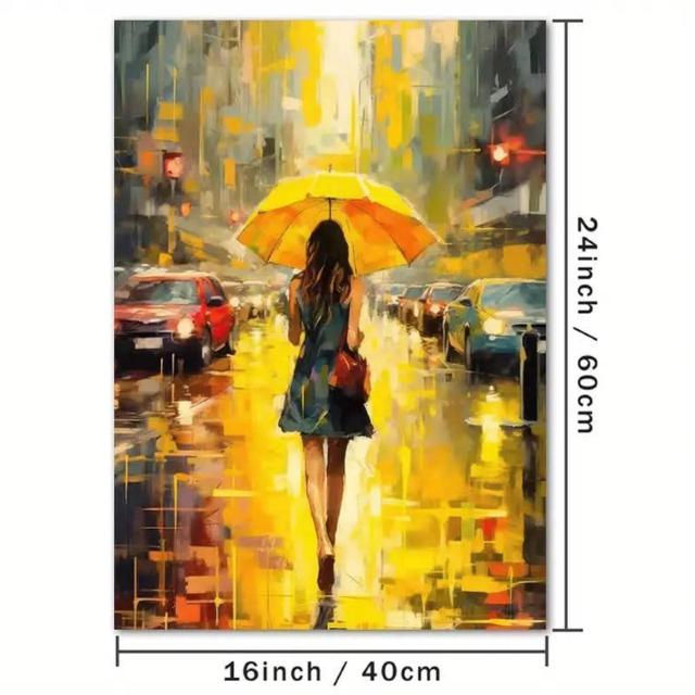 お試し価格890円★イエローアンブレラポスター キャンバスウォールアート ホームデコレーション用 水彩風ポスター 40×60cm < インテリア/ライフ  お試し価格890円★イエローアンブレラポスター キャンバスウォールアート ホームデコレーション用 水彩風ポスター 40×60cm < インテリア/ライフの