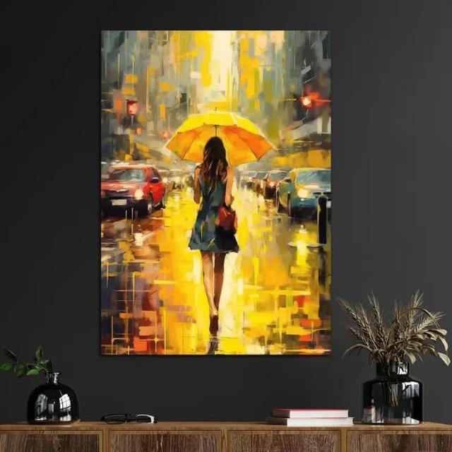 お試し価格890円★イエローアンブレラポスター キャンバスウォールアート ホームデコレーション用 水彩風ポスター 40×60cm < インテリア/ライフ  お試し価格890円★イエローアンブレラポスター キャンバスウォールアート ホームデコレーション用 水彩風ポスター 40×60cm < インテリア/ライフの